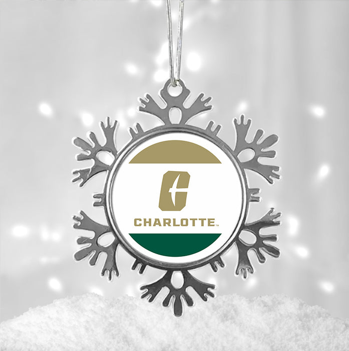 University of North Carolina at Charlotte Christmas Ornament - Snowflake Metal