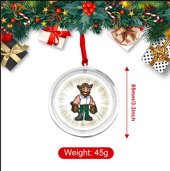 University of North Carolina at Charlotte Christmas Reversible Flat Round Ornament