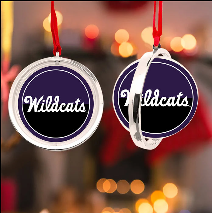 Kansas State University Christmas Reversible Flat Round Ornament