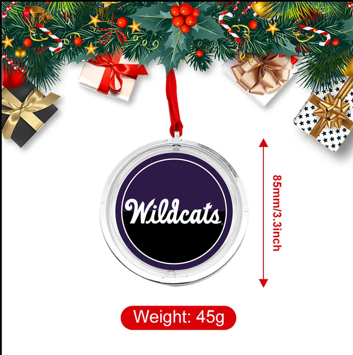 Kansas State University Christmas Reversible Flat Round Ornament