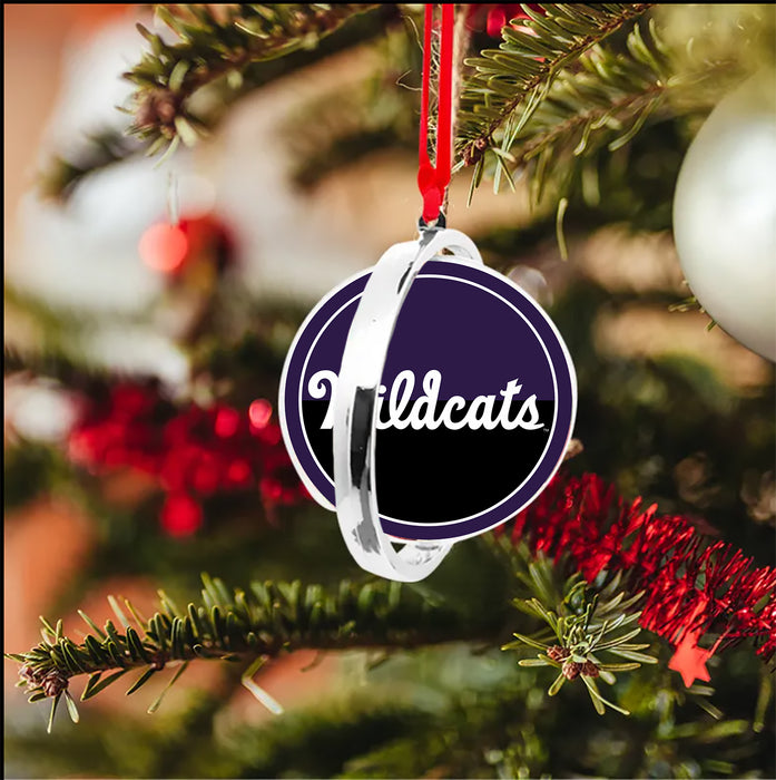 Kansas State University Christmas Reversible Flat Round Ornament