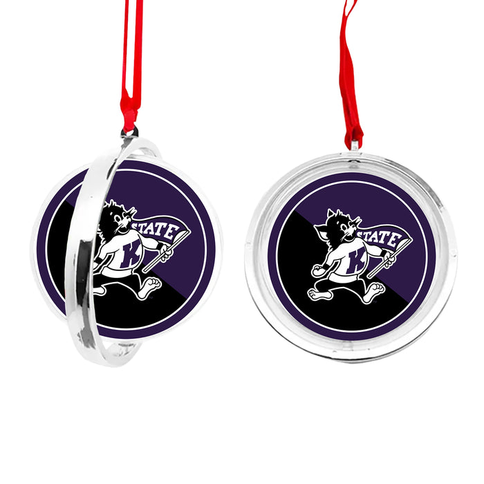 Kansas State University Christmas Reversible Flat Round Ornament