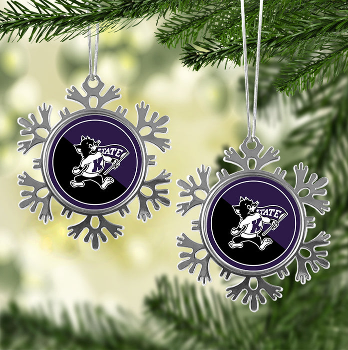 Kansas State University Christmas Ornament - Snowflake Metal