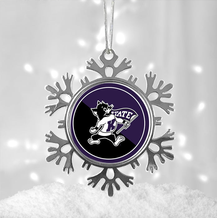 Kansas State University Christmas Ornament - Snowflake Metal