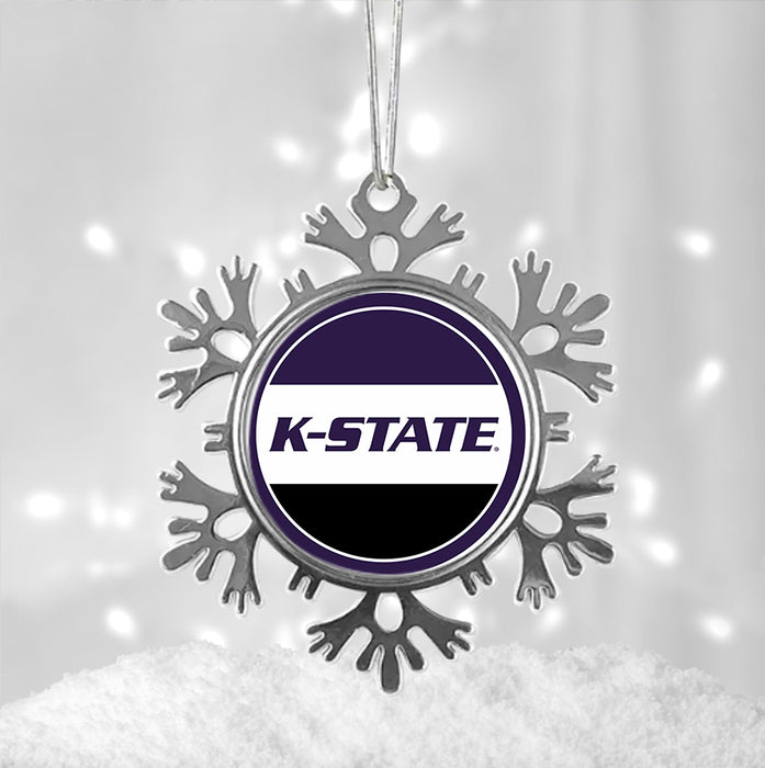 Kansas State University Christmas Ornament - Snowflake Metal