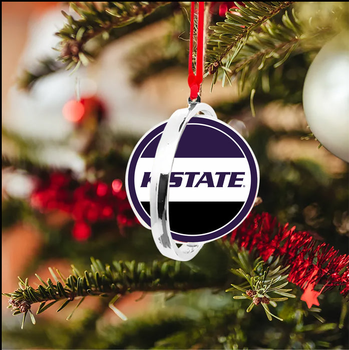 Kansas State University Christmas Reversible Flat Round Ornament