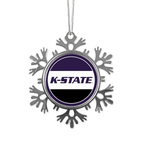Kansas State University Christmas Ornament - Snowflake Metal