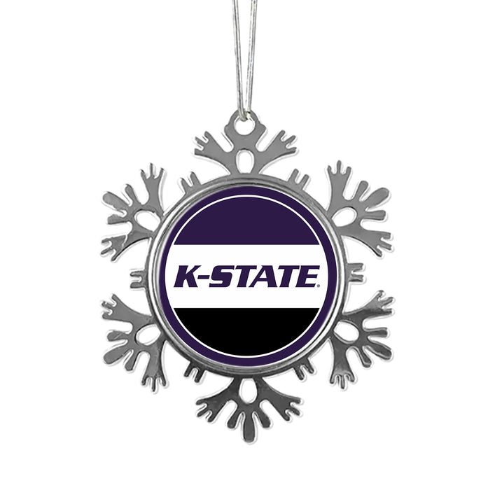 Kansas State University Christmas Ornament - Snowflake Metal