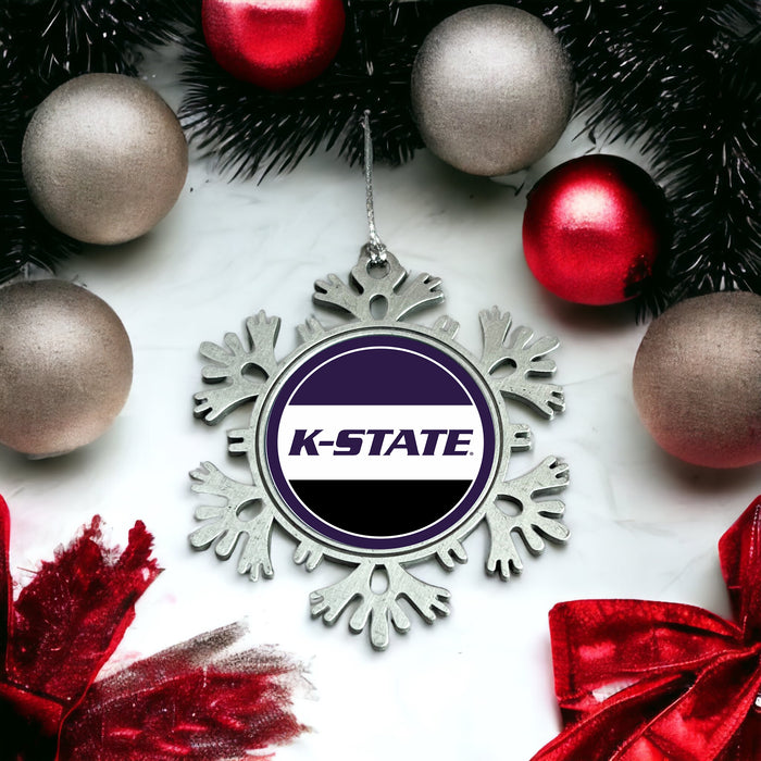 Kansas State University Christmas Ornament - Snowflake Metal
