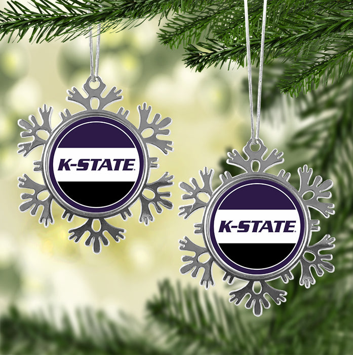 Kansas State University Christmas Ornament - Snowflake Metal