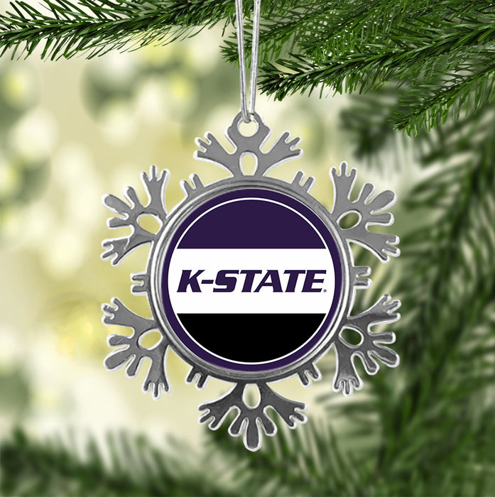 Kansas State University Christmas Ornament - Snowflake Metal