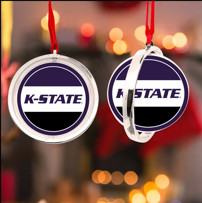 Kansas State University Christmas Reversible Flat Round Ornament