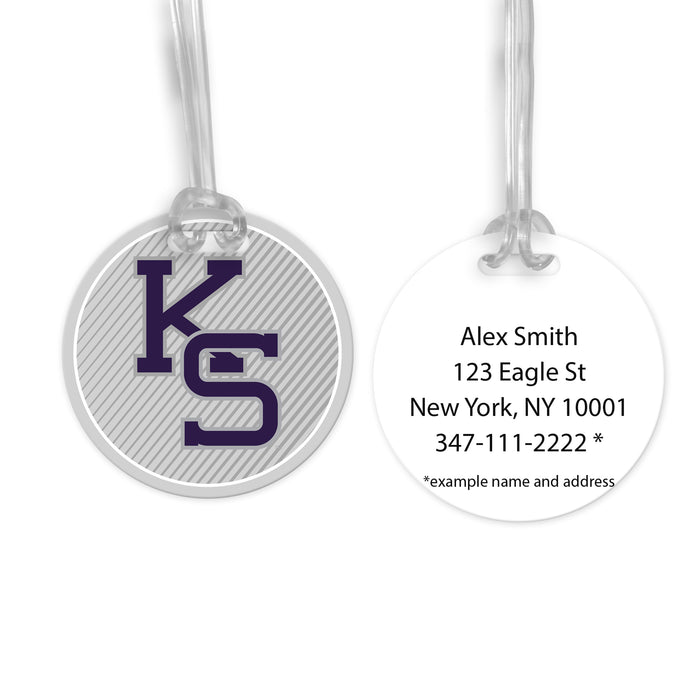 Kansas State University Luggage Bag Tag (round)
