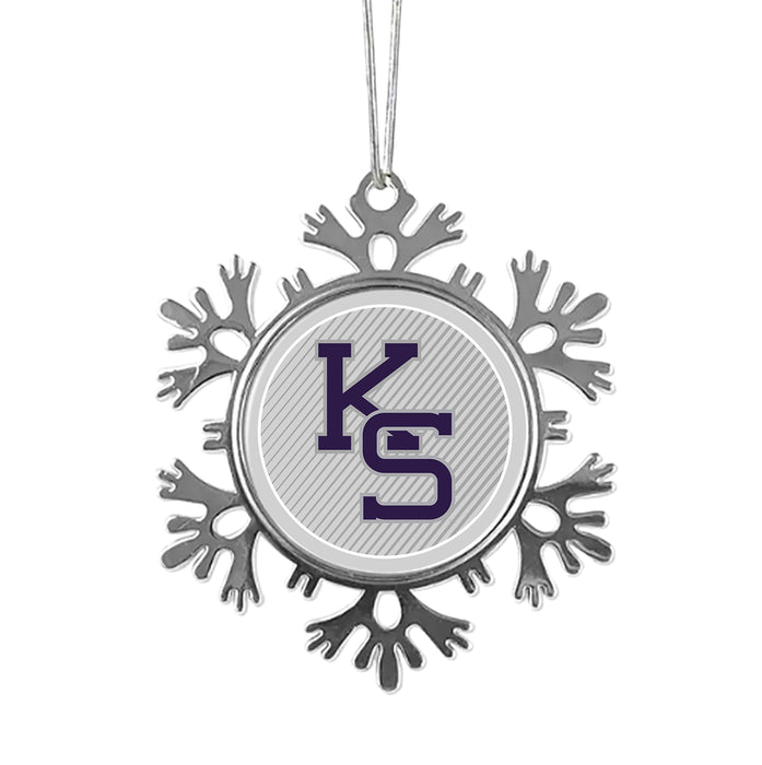 Kansas State University Christmas Ornament - Snowflake Metal