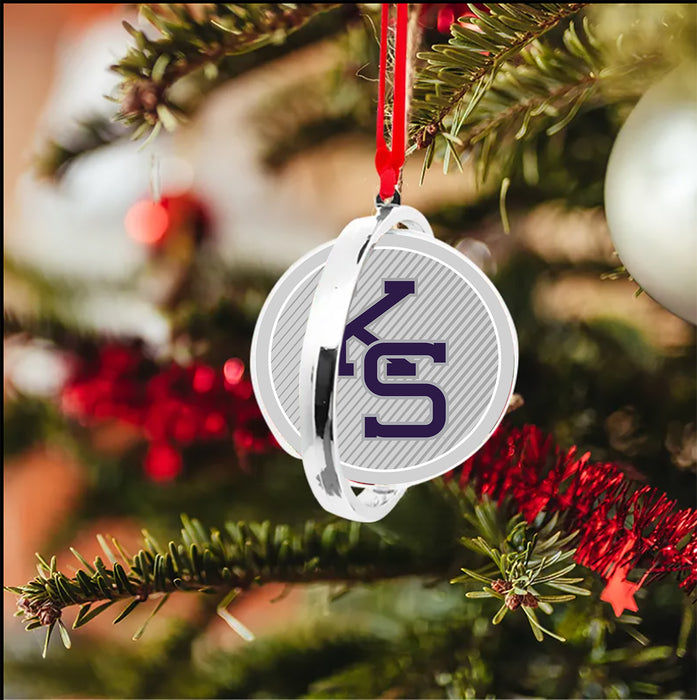 Kansas State University Christmas Reversible Flat Round Ornament