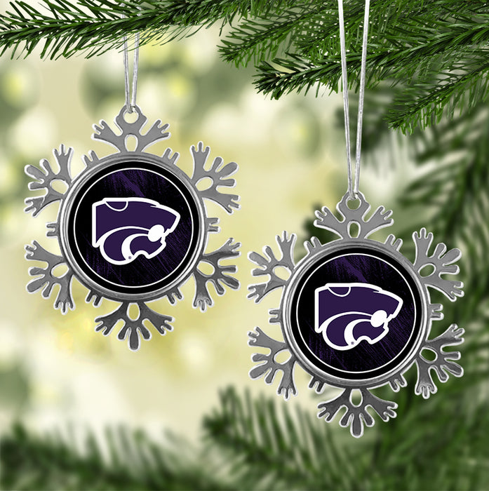 Kansas State University Christmas Ornament - Snowflake Metal