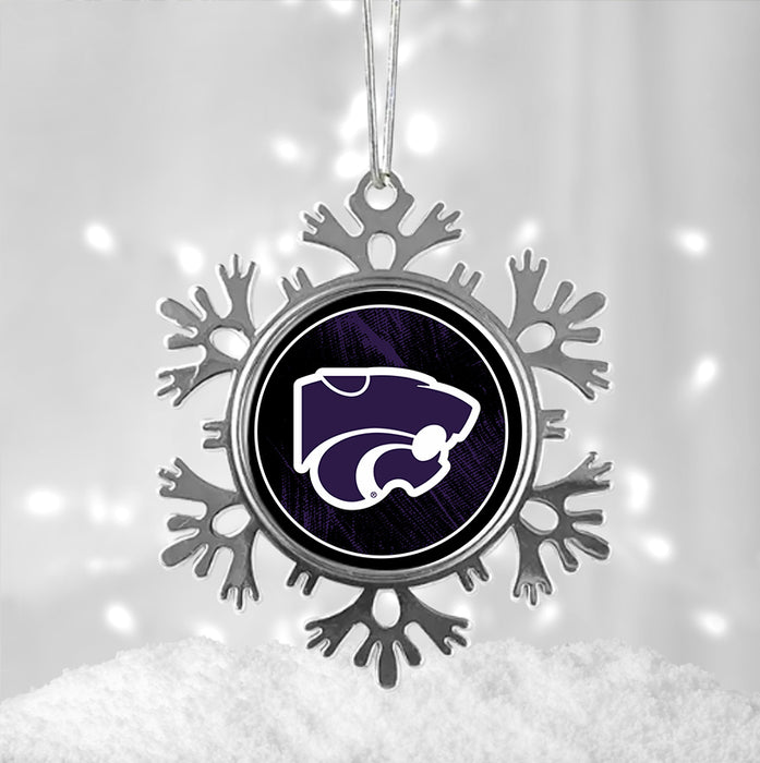 Kansas State University Christmas Ornament - Snowflake Metal