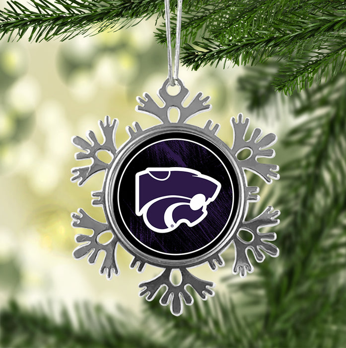 Kansas State University Christmas Ornament - Snowflake Metal
