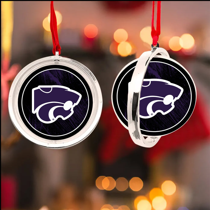 Kansas State University Christmas Reversible Flat Round Ornament