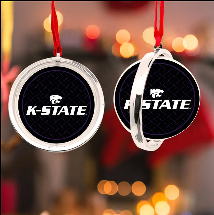 Kansas State University Christmas Reversible Flat Round Ornament