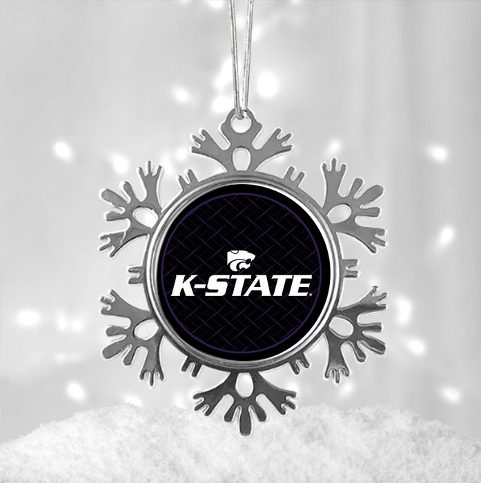 Kansas State University Christmas Ornament - Snowflake Metal