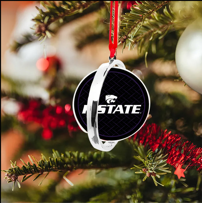 Kansas State University Christmas Reversible Flat Round Ornament