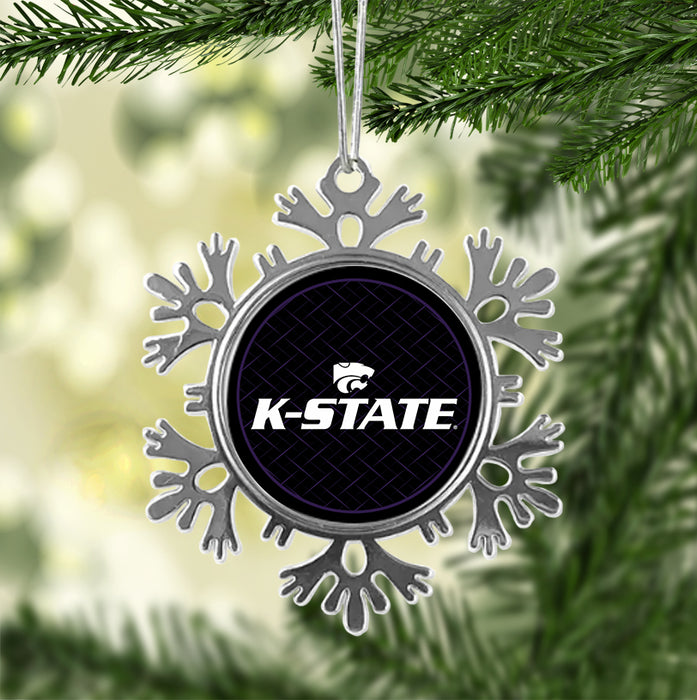 Kansas State University Christmas Ornament - Snowflake Metal