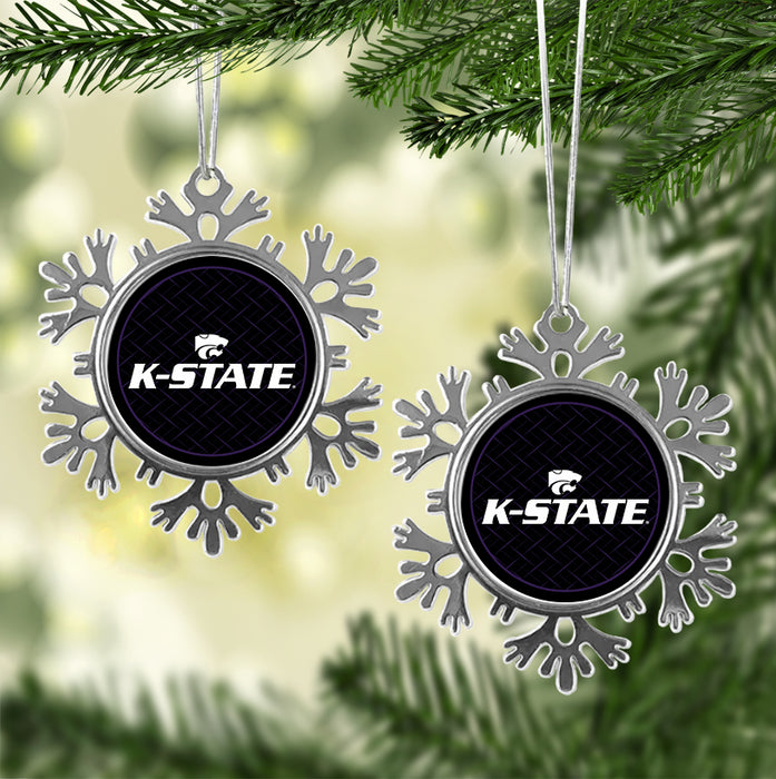 Kansas State University Christmas Ornament - Snowflake Metal