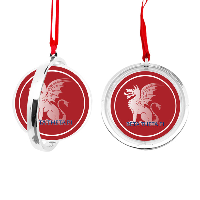 Beta Theta Pi Christmas Reversible Flat Round Ornament