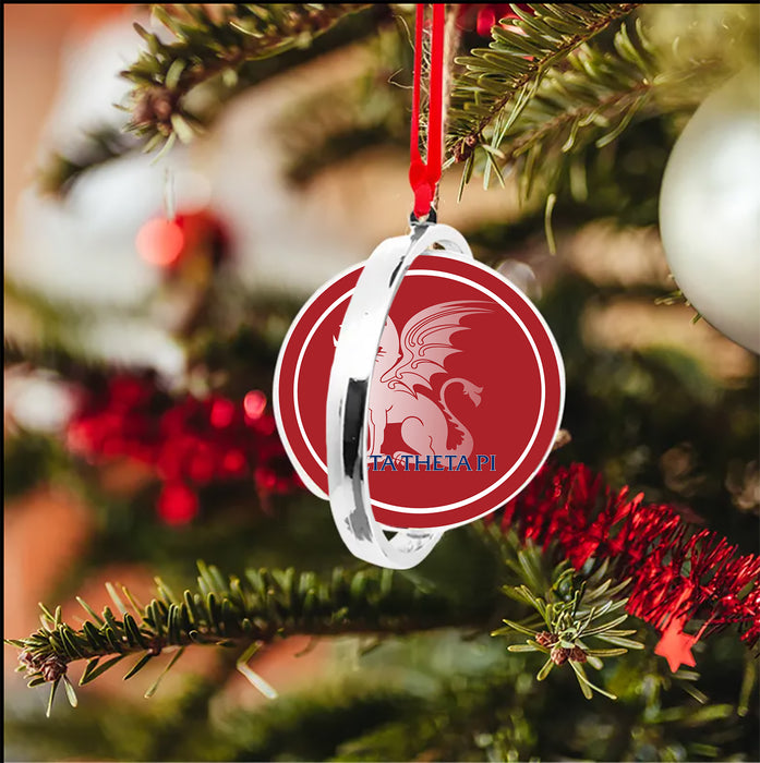 Beta Theta Pi Christmas Reversible Flat Round Ornament