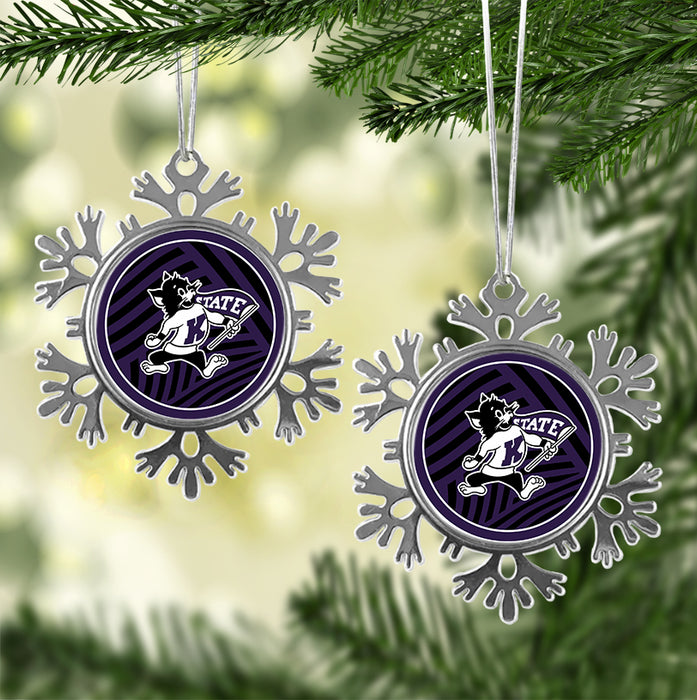 Kansas State University Christmas Ornament - Snowflake Metal
