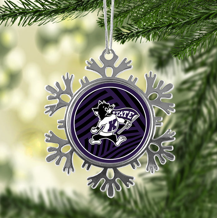 Kansas State University Christmas Ornament - Snowflake Metal