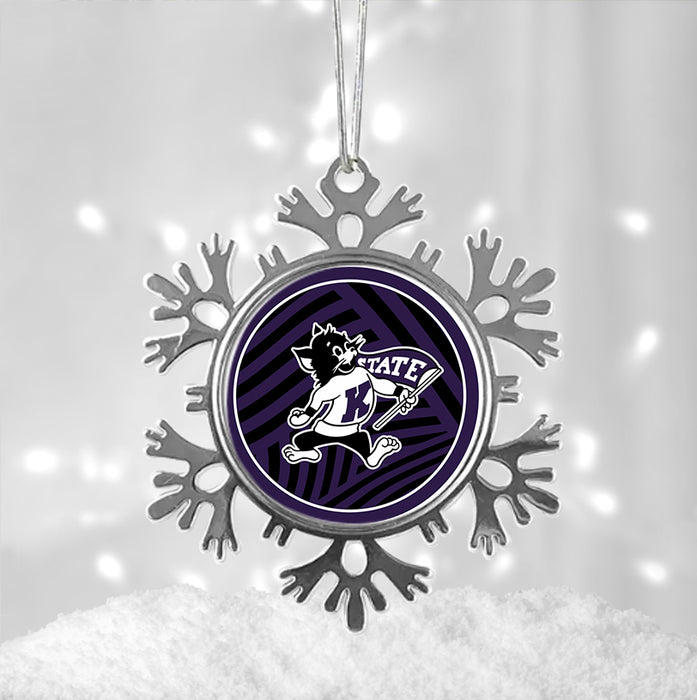 Kansas State University Christmas Ornament - Snowflake Metal