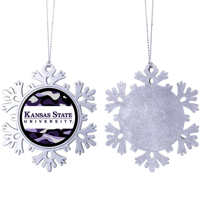 Kansas State University Christmas Ornament - Snowflake Metal