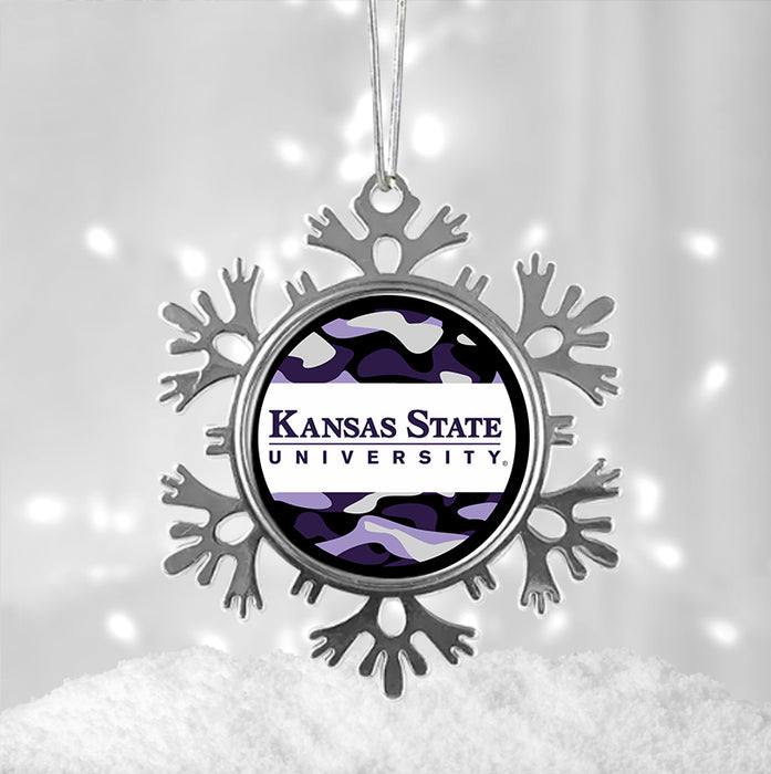 Kansas State University Christmas Ornament - Snowflake Metal