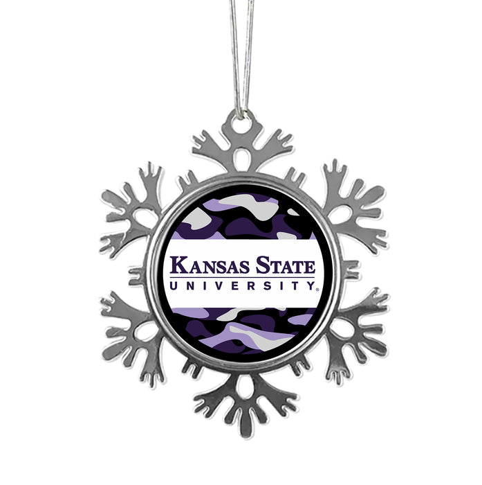 Kansas State University Christmas Ornament - Snowflake Metal