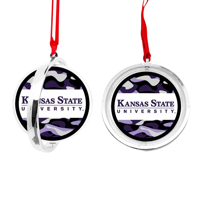 Kansas State University Christmas Reversible Flat Round Ornament