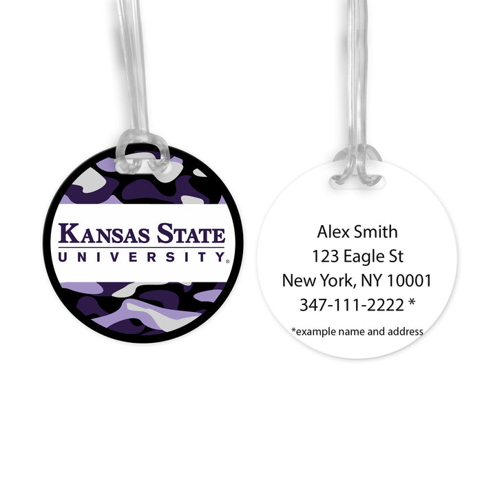 Kansas State University Luggage Bag Tag (round)