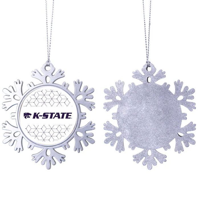Kansas State University Christmas Ornament - Snowflake Metal