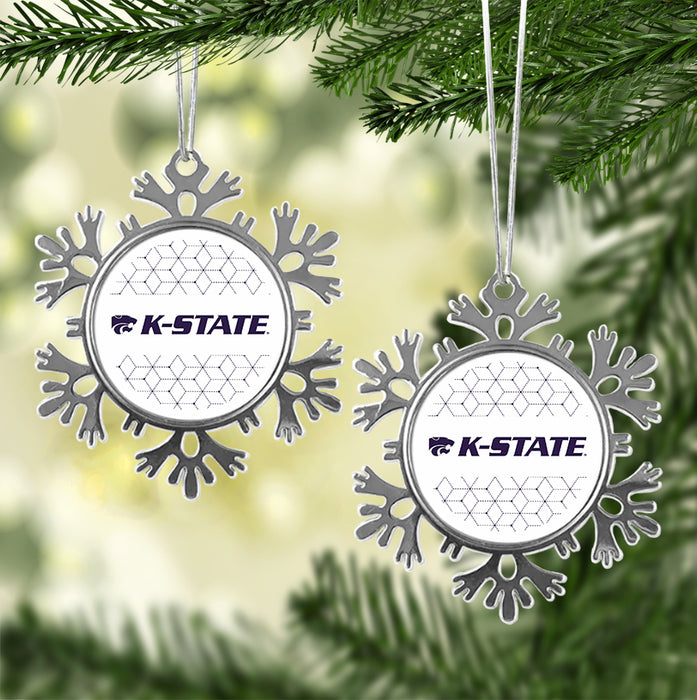 Kansas State University Christmas Ornament - Snowflake Metal