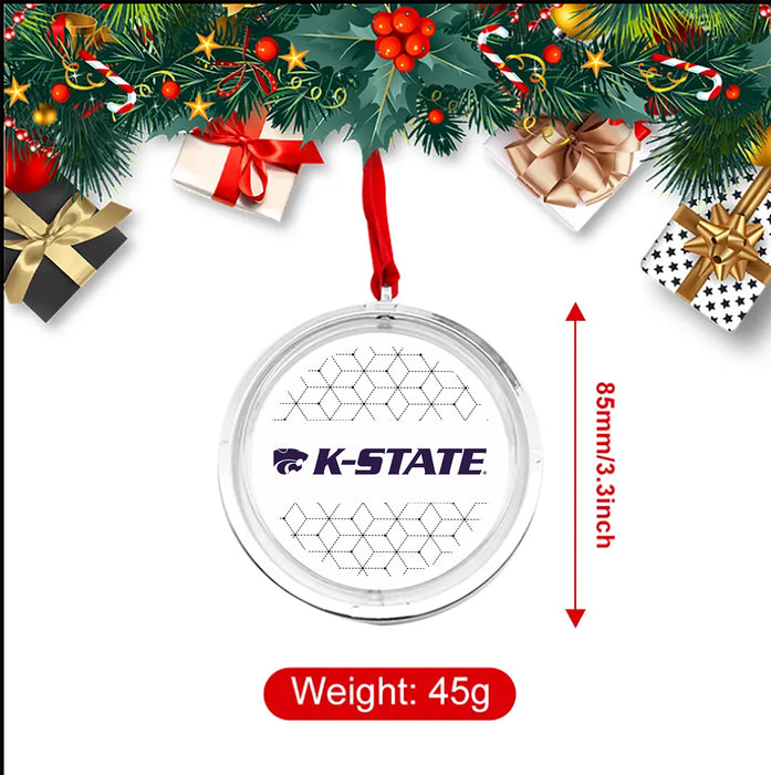Kansas State University Christmas Reversible Flat Round Ornament