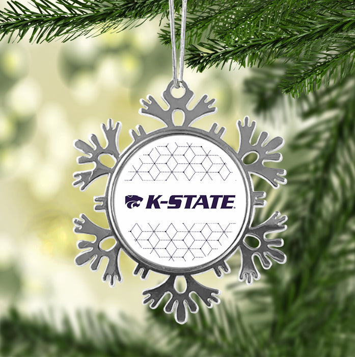 Kansas State University Christmas Ornament - Snowflake Metal