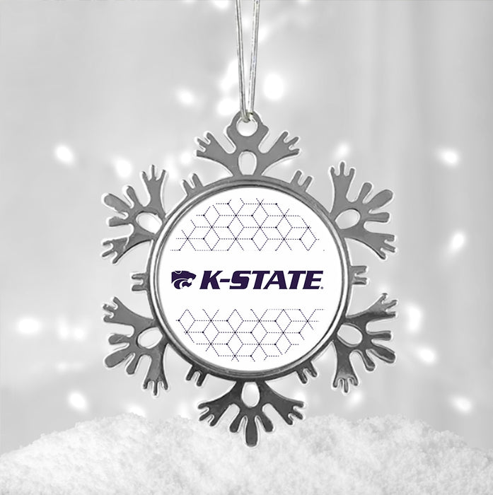 Kansas State University Christmas Ornament - Snowflake Metal