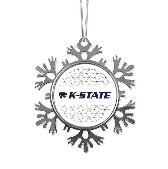 Kansas State University Christmas Ornament - Snowflake Metal