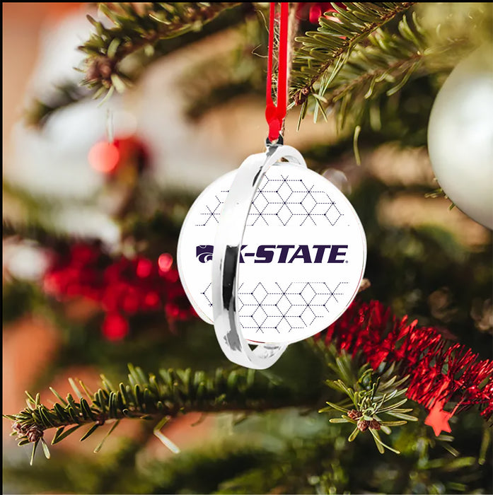 Kansas State University Christmas Reversible Flat Round Ornament