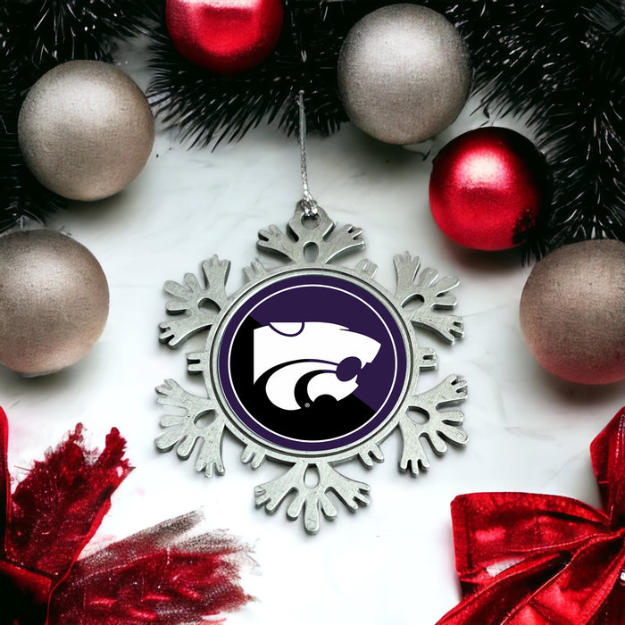 Kansas State University Christmas Ornament - Snowflake Metal