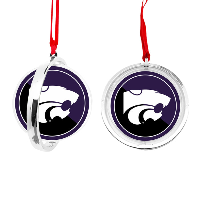 Kansas State University Christmas Reversible Flat Round Ornament