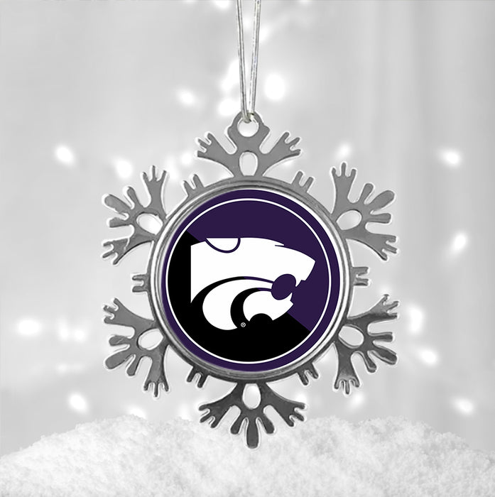 Kansas State University Christmas Ornament - Snowflake Metal