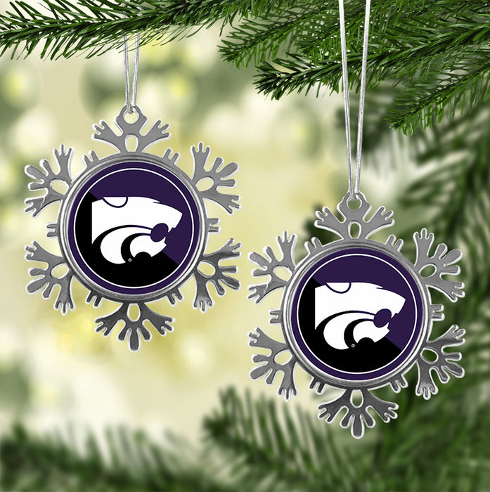 Kansas State University Christmas Ornament - Snowflake Metal