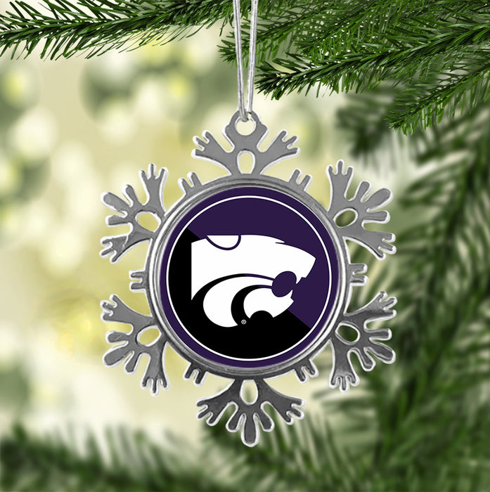 Kansas State University Christmas Ornament - Snowflake Metal